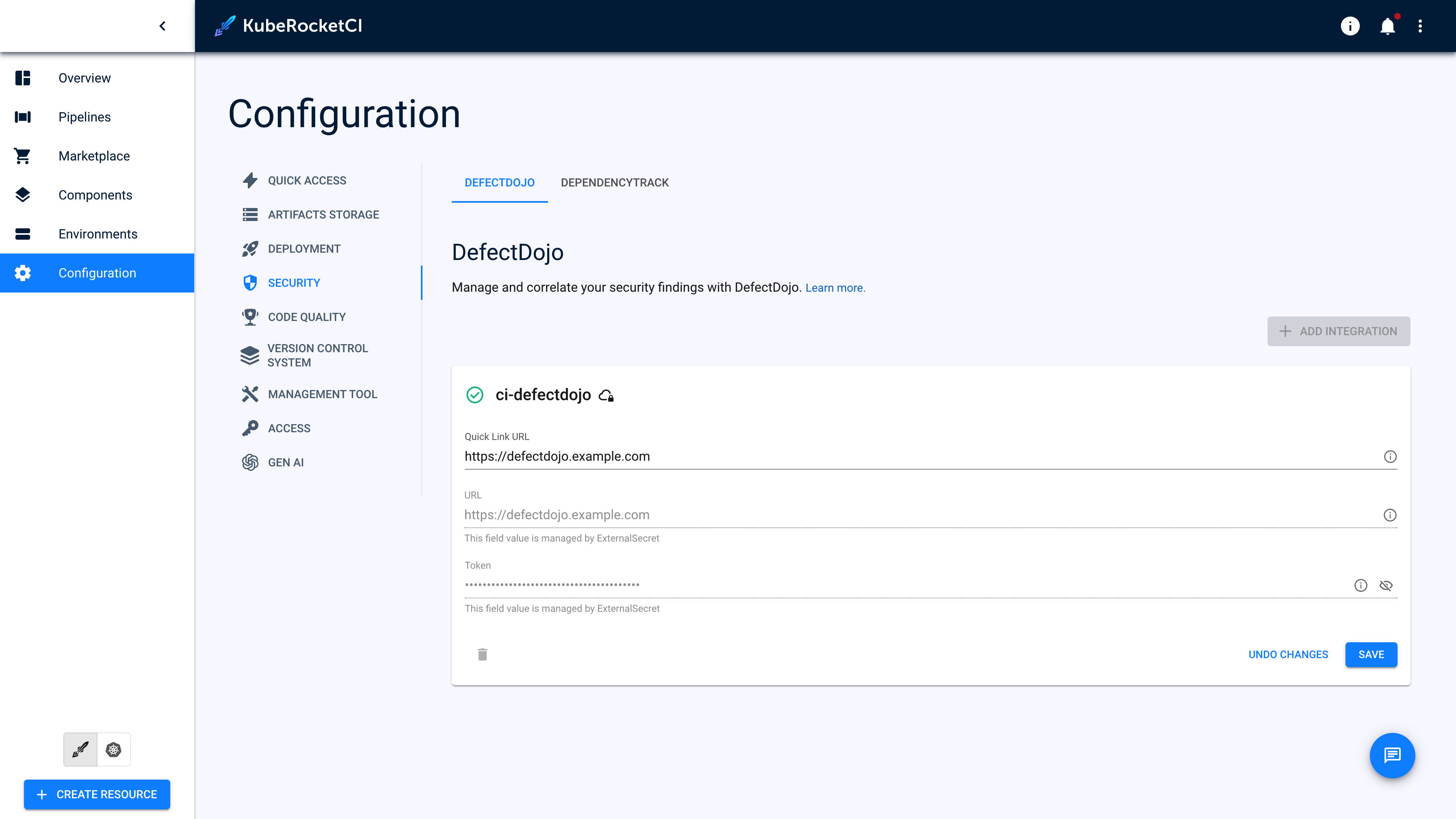 DependencyTrack managed by external secret operator