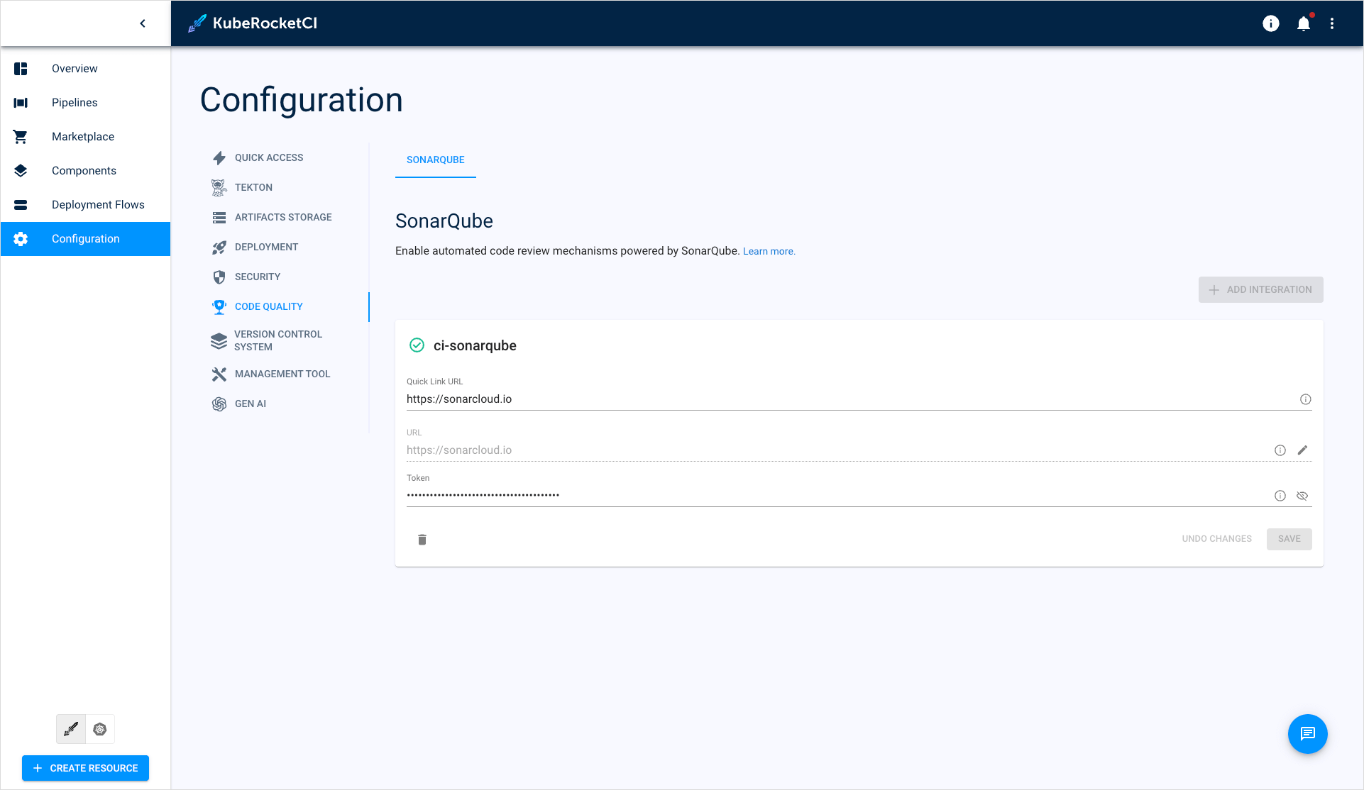 SonarQube integration